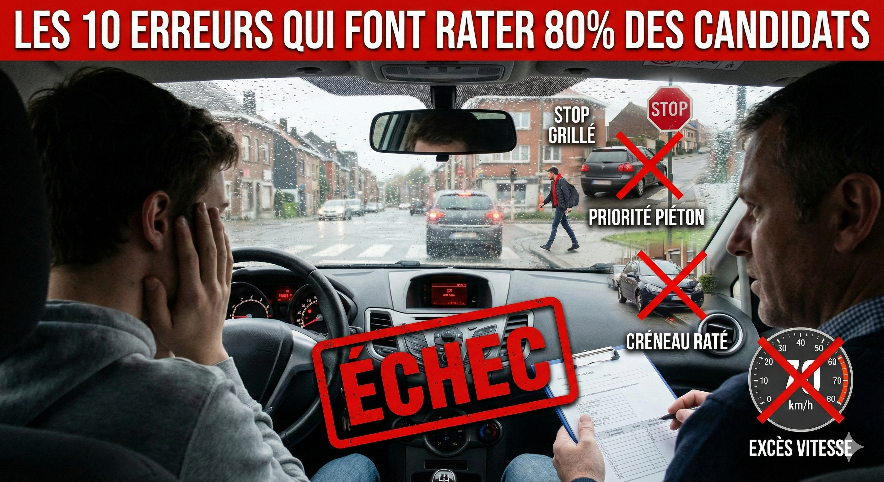 Les 10 erreurs qui font rater 80% des candidats au permis B