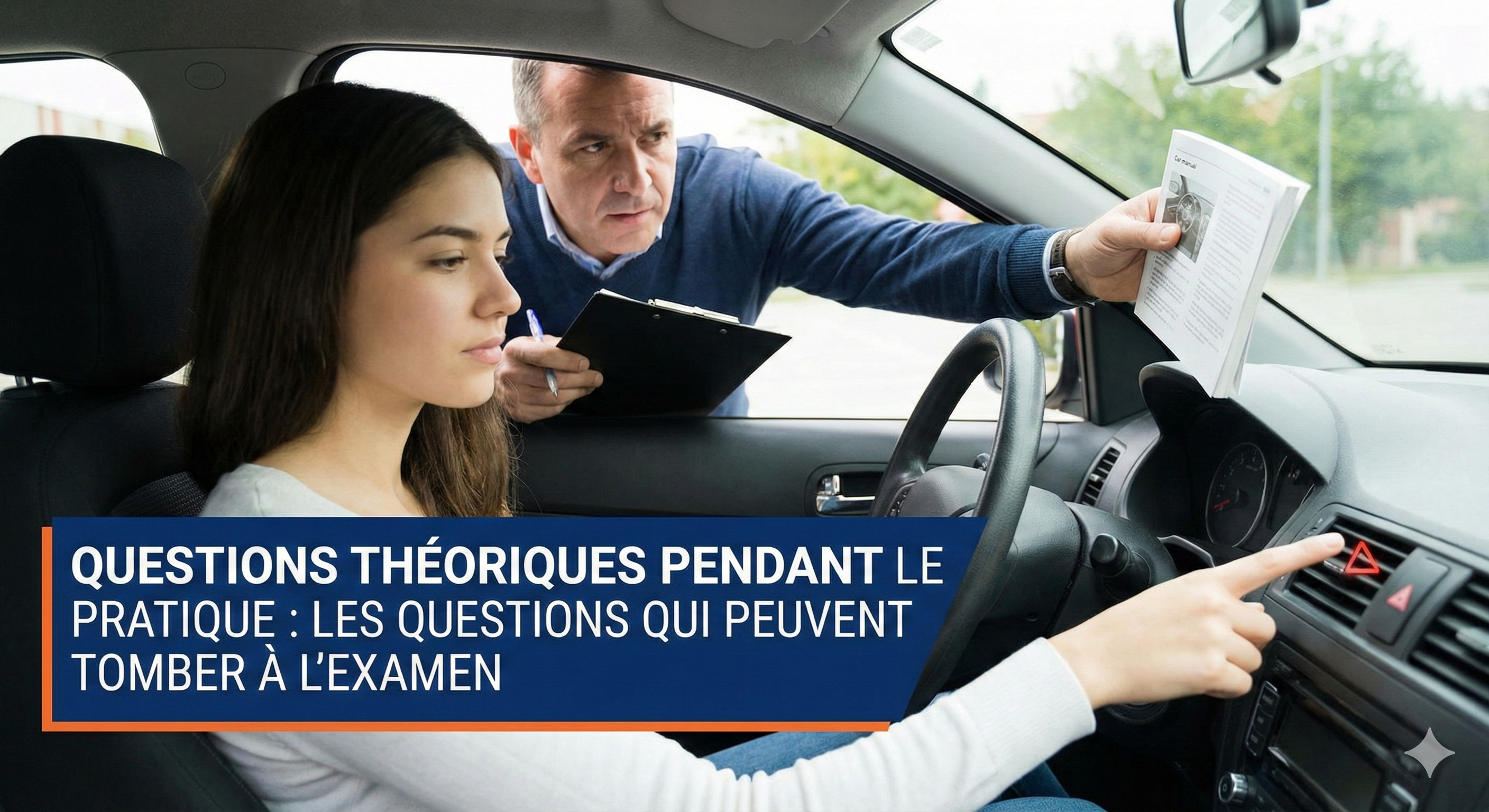 Les questions théoriques qu'on te pose pendant l'examen pratique