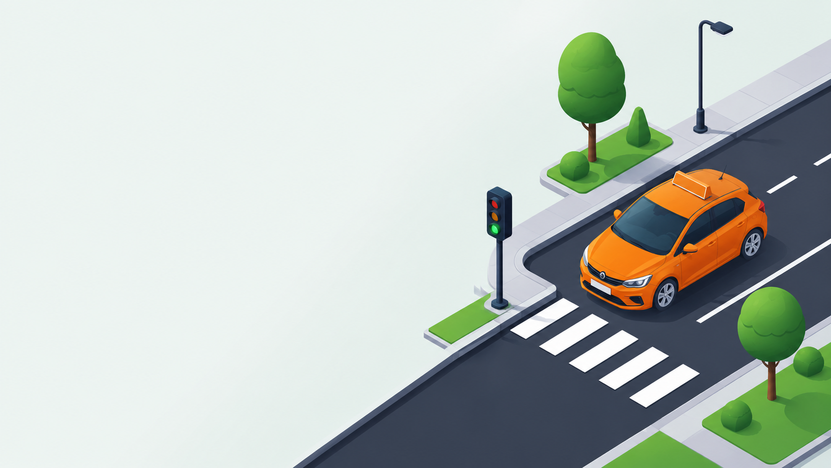 Voiture à un passage piéton — préparation au permis B in België