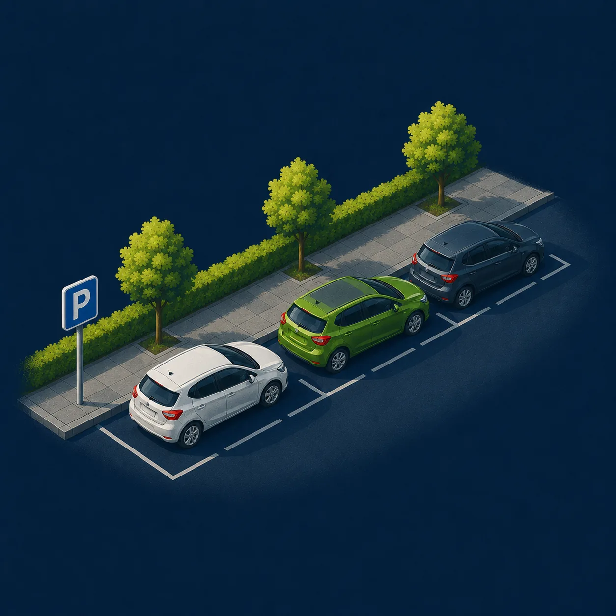 Illustration — S'arrêter & stationner