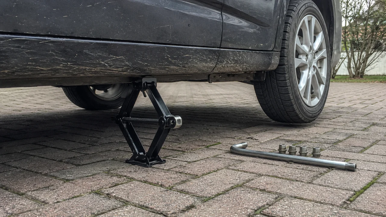 Avant de lever la voiture pour changer une roue, que fais-tu des passagers ?