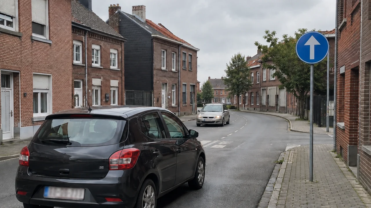 À quelle famille de signaux ce disque bleu à flèche blanche appartient-il ?
