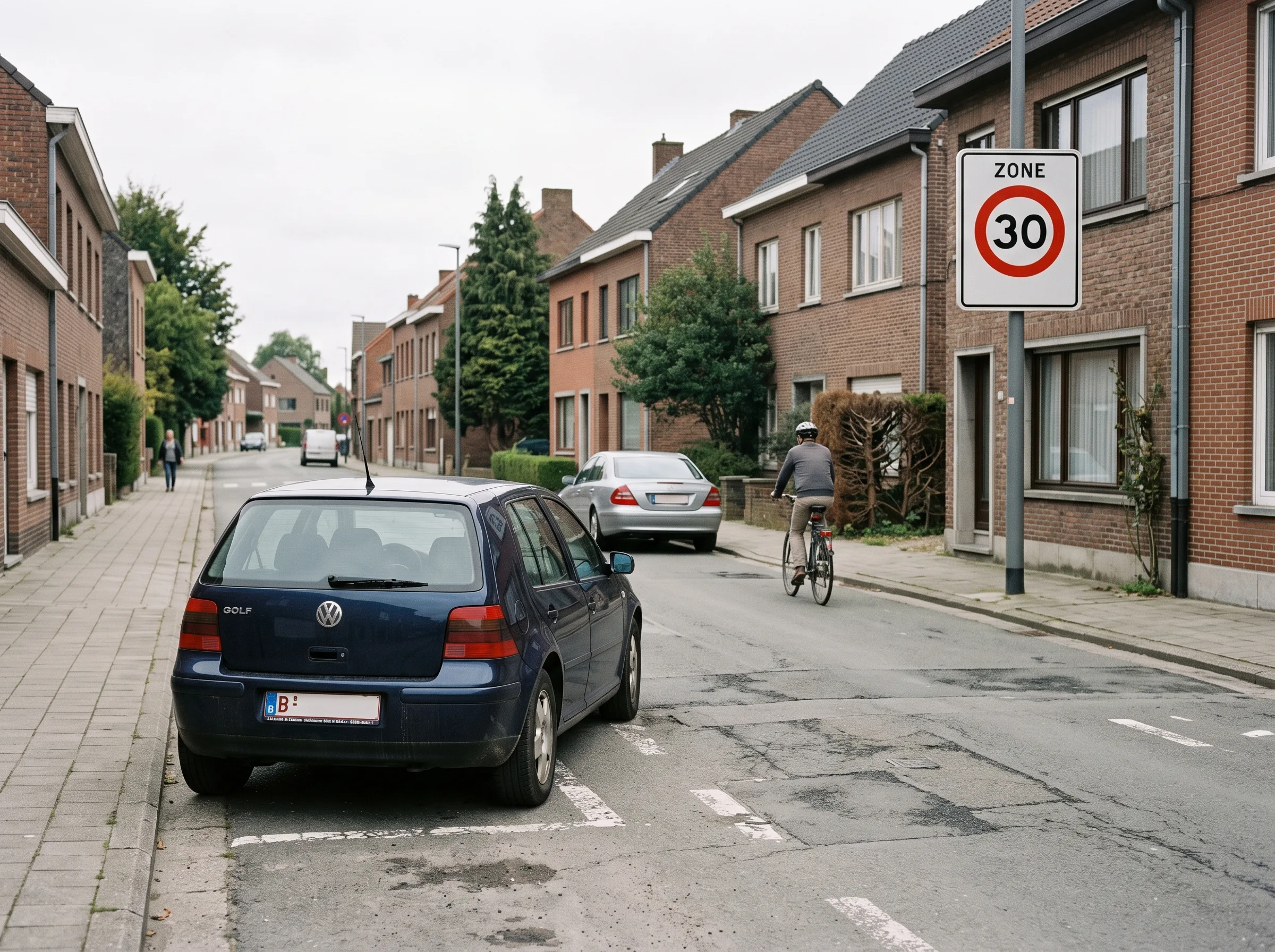 Échelle comparant les vitesses des zones lentes, la valeur de la zone 30 étant masquée par un point d'interrogation