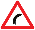 Panneau belge A1 - Virage dangereux a droite