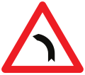 Panneau belge A1b - Virage dangereux a droite (variante)