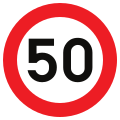 Panneau belge - Limitation de vitesse