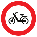 Panneau belge - Interdit aux motocyclettes