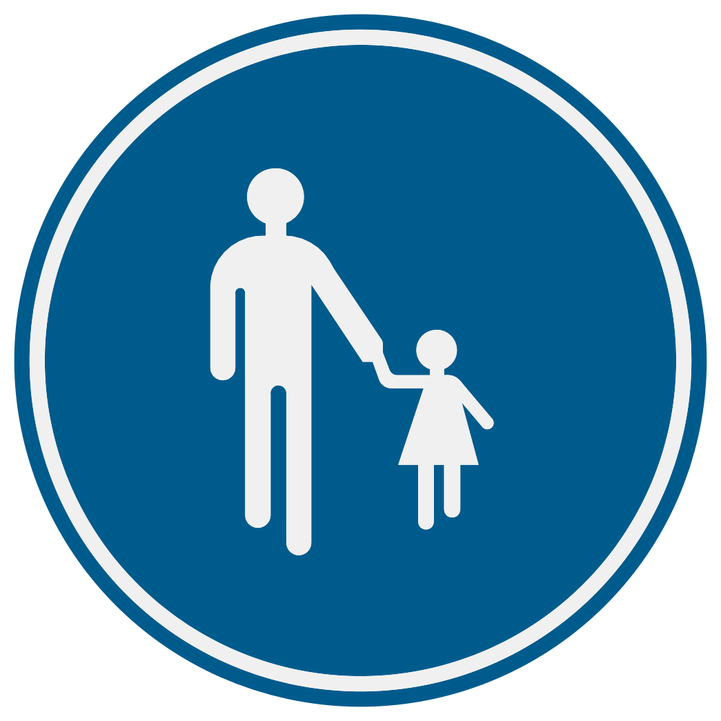 Chemin obligatoire pour piétons