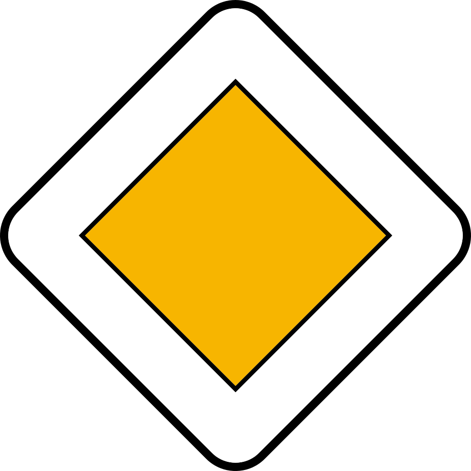 Route prioritaire (losange jaune)